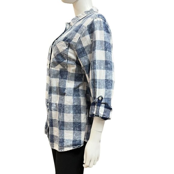 Dizzy Lizzy Checkered Long Sleeves Button Up Shirt Womens Size 1X (D10085) - Picture 6 of 10